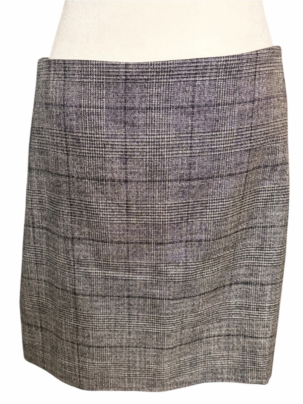 Banana Republic Grey Plaid Pencil Skirt
